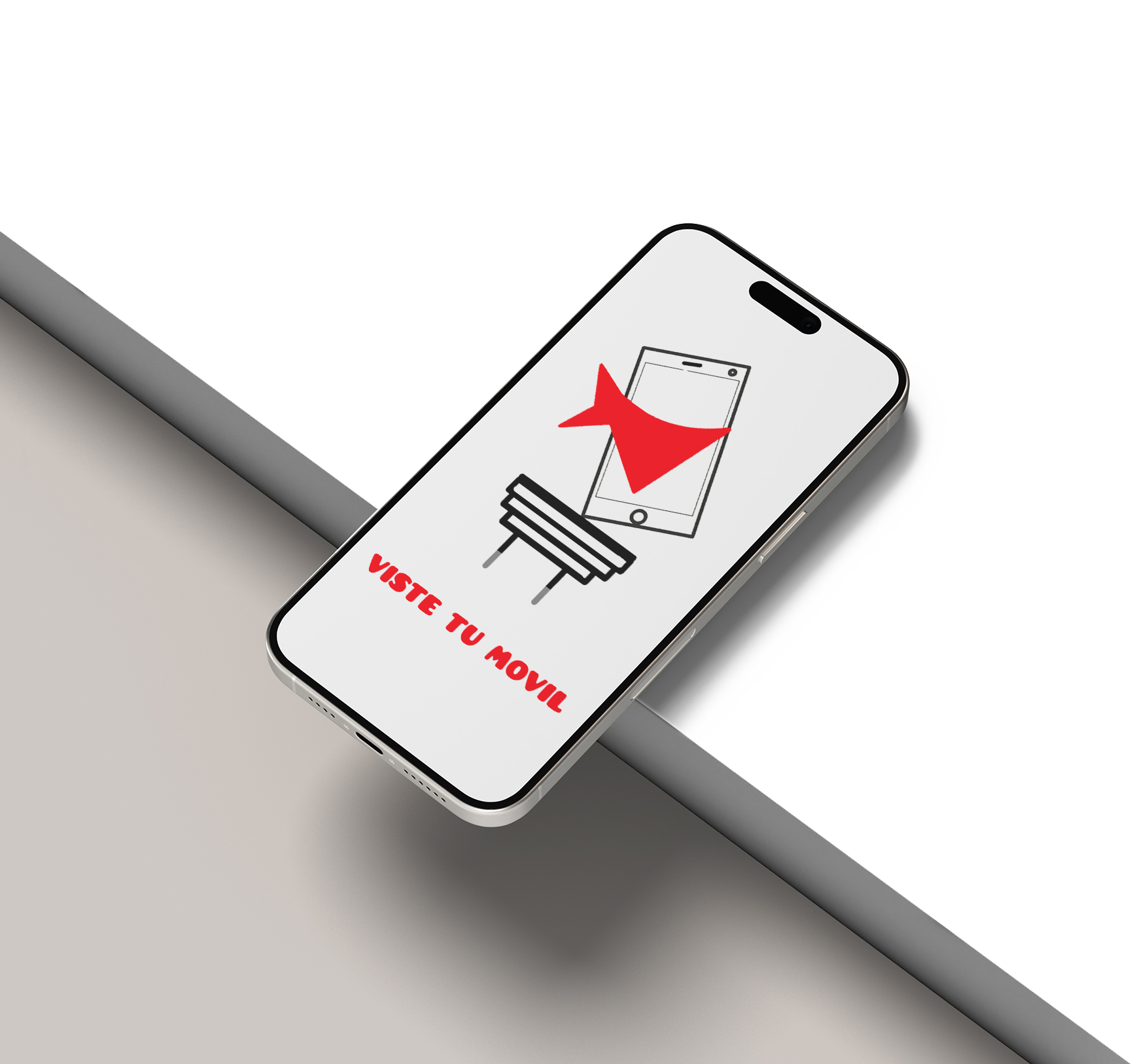 móvil con el logo de viste tu móvil en pantalla